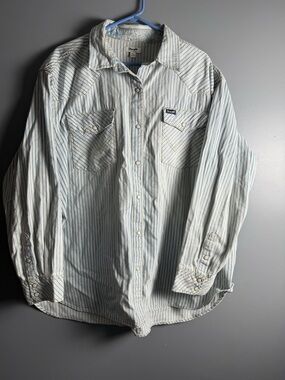 Wrangler Retro Mens Sz XXL Mother of Pearl Snap Western L/S Button Down Shirt